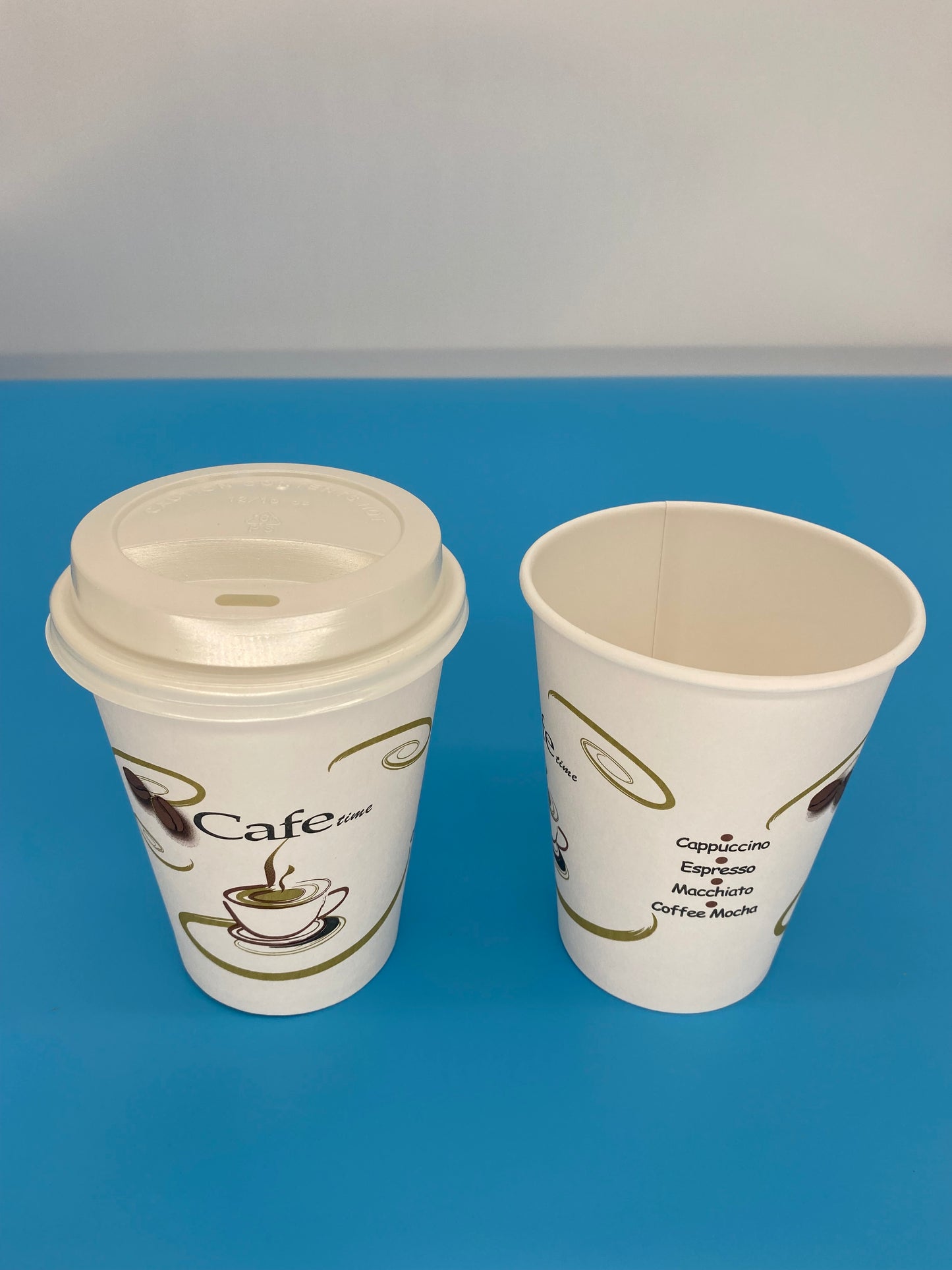 Single wall printed coffee cup 12oz