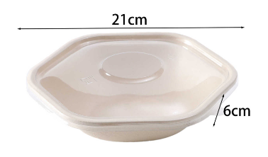 Bio degradable Hexagonal Bowl Lid