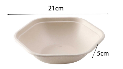 Bio Degradable Hexagonal Bowl