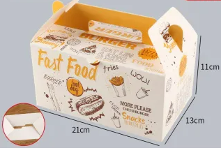 Multifunction Portable fast food packaging box.