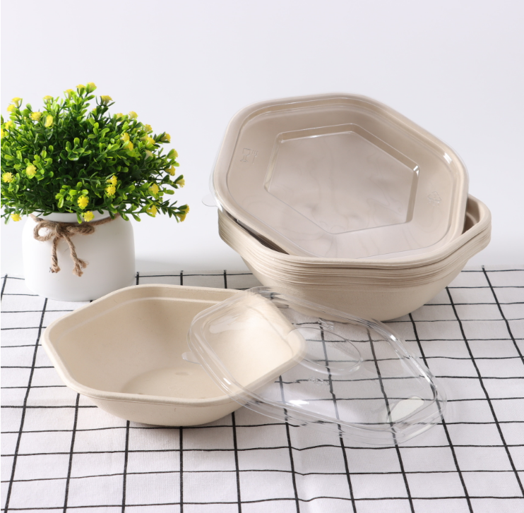 Bio degradable Hexagonal Bowl Lid