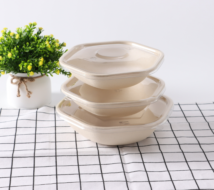 Bio degradable Hexagonal Bowl Lid