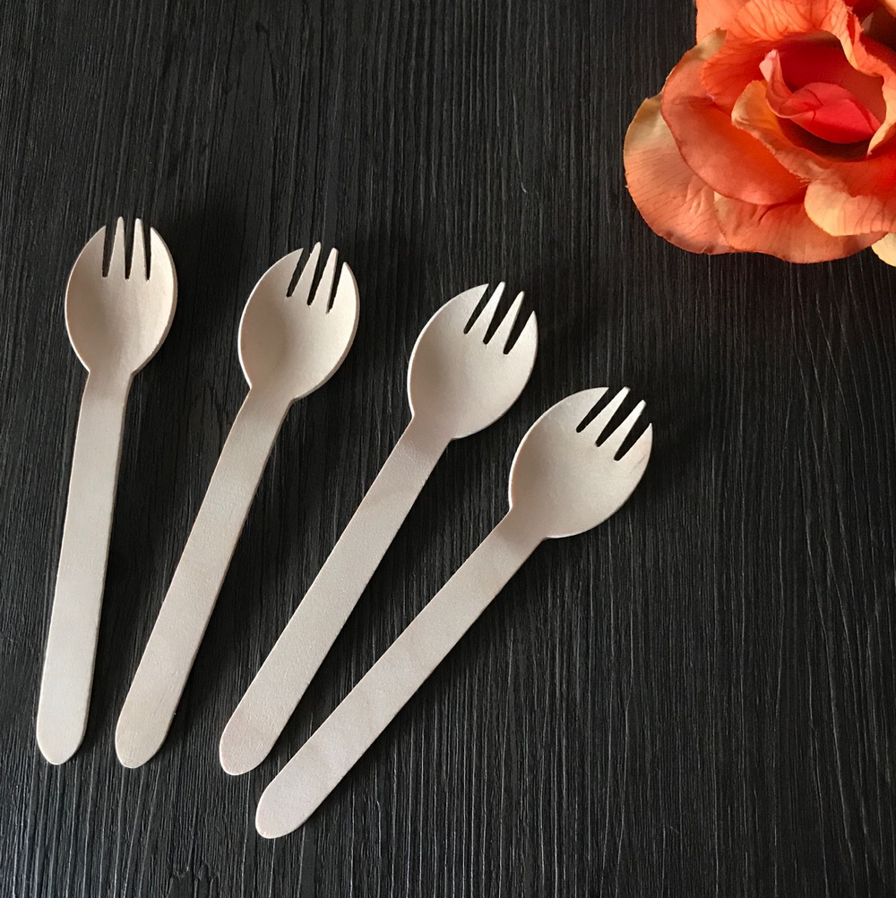 Degradable tableware wooden spoon ~fork      5000pcs