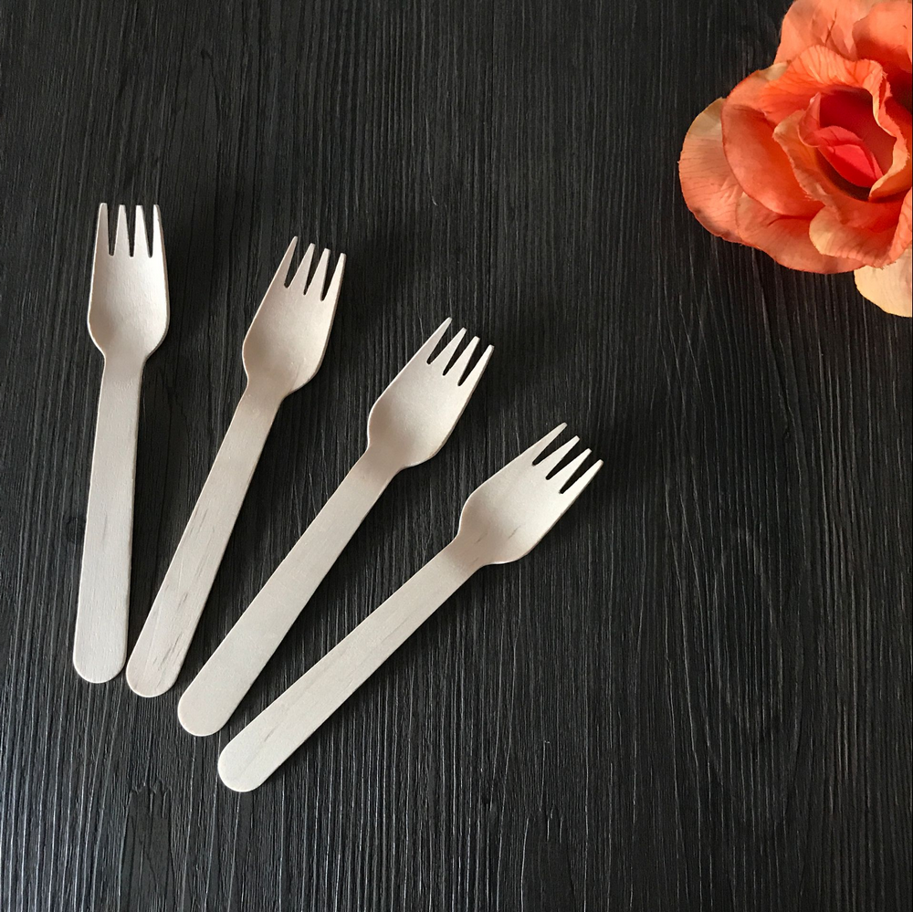 Degradable tableware wooden fork     5000pcs