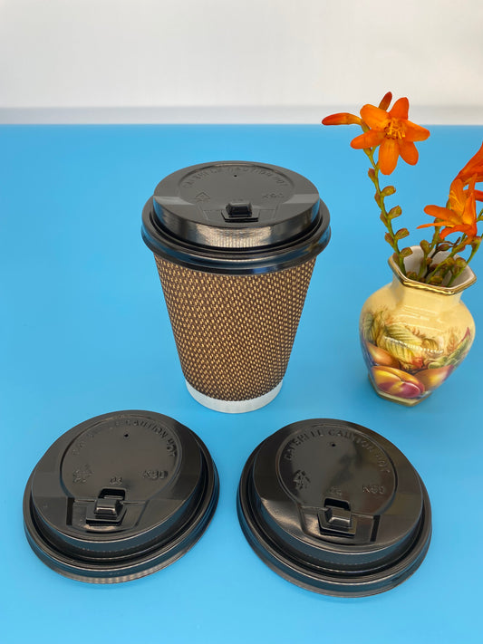 Lid for coffee cup - 12oz & 16oz Bl